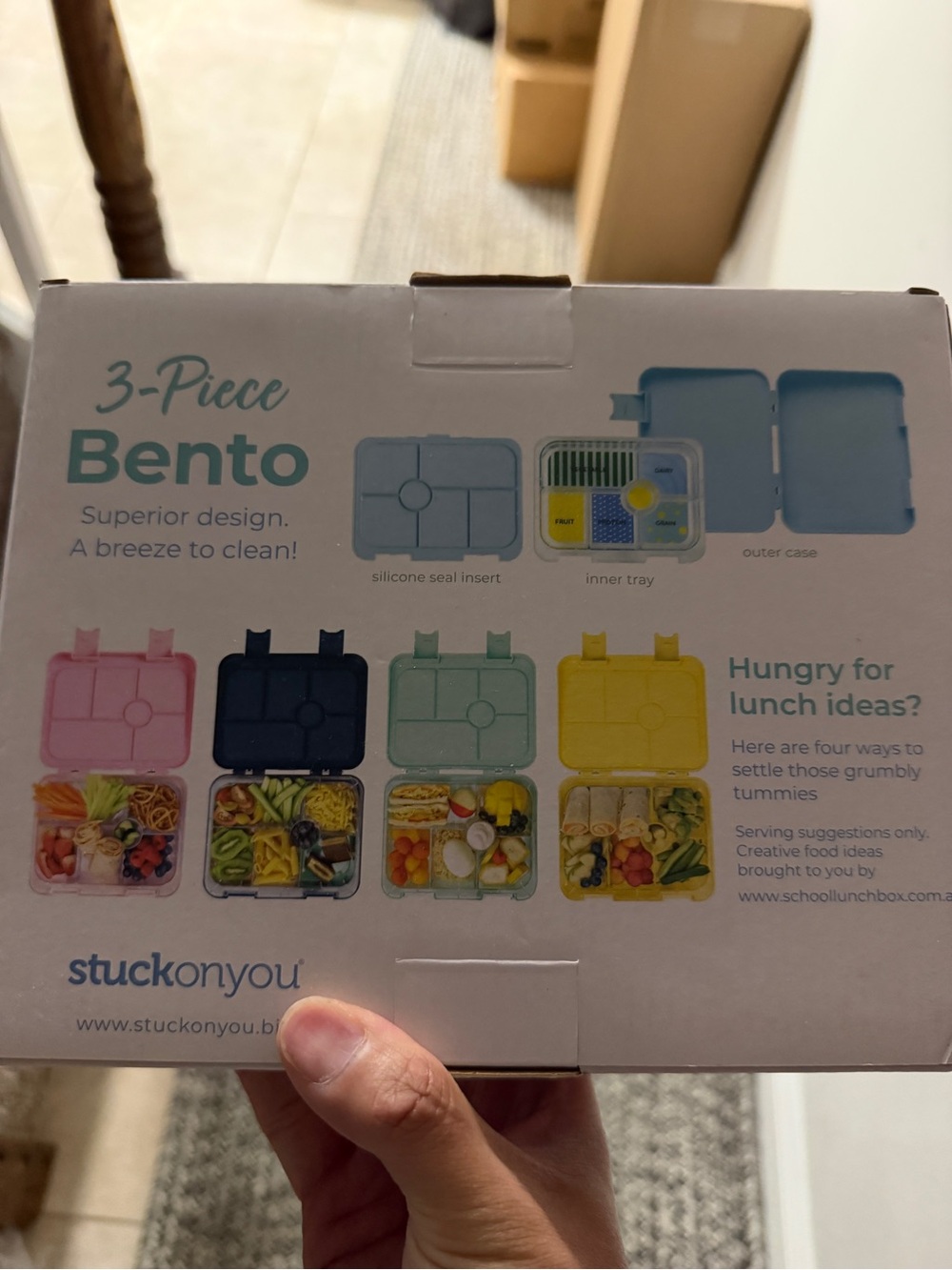 Stuck On You 3-Piece Bento Lunch Box - Multi Color